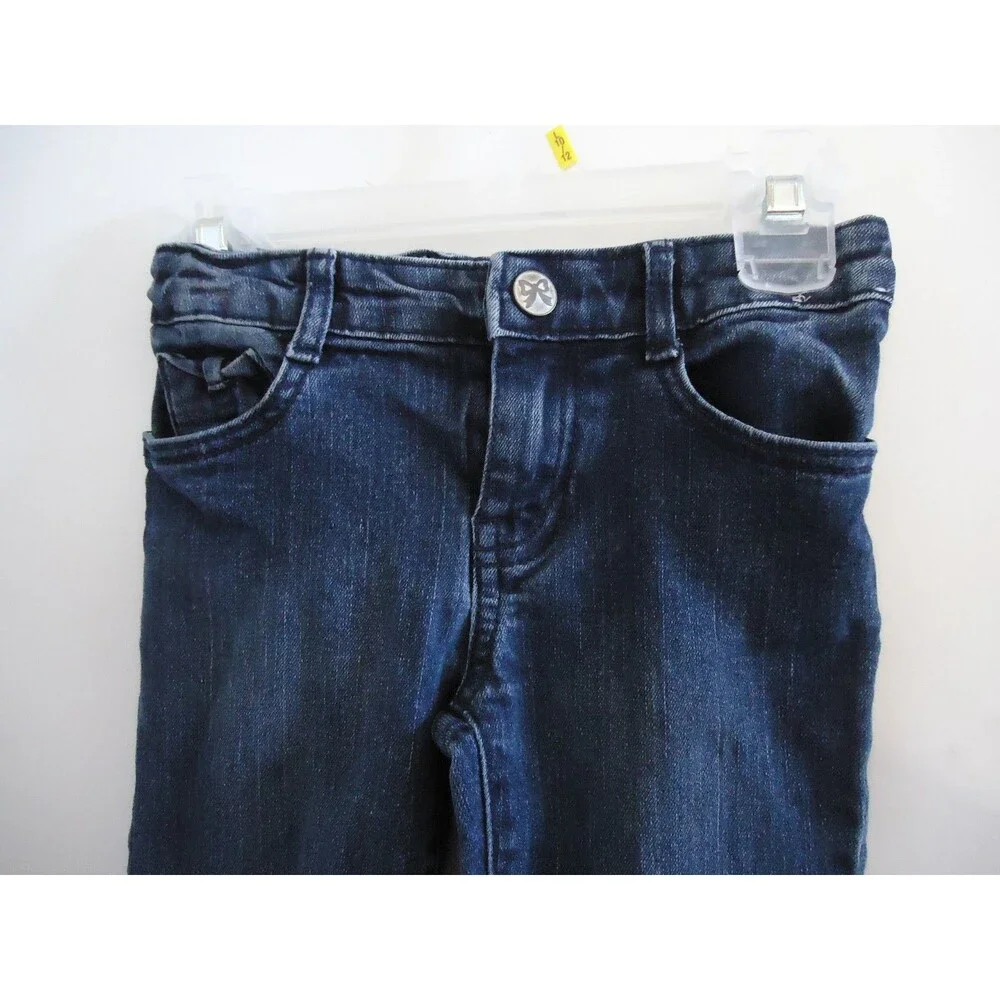 GYMBOREE Jeans Girl's Size 6 Adjustable Waist Blue Pockets Elastic Back